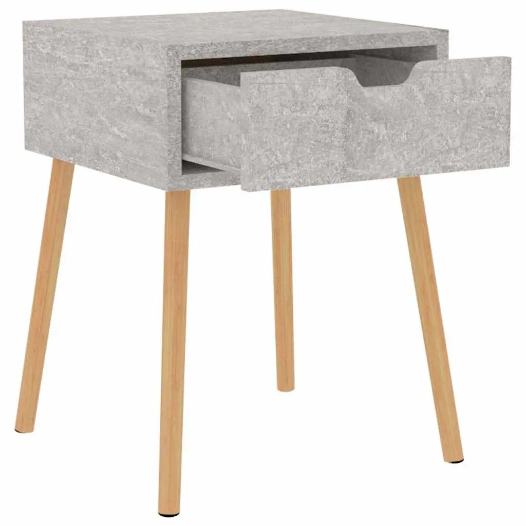Bedside Cabinets 2 pcs Grey 40x40x56 cm Engineered Wood Side Table Nightstand