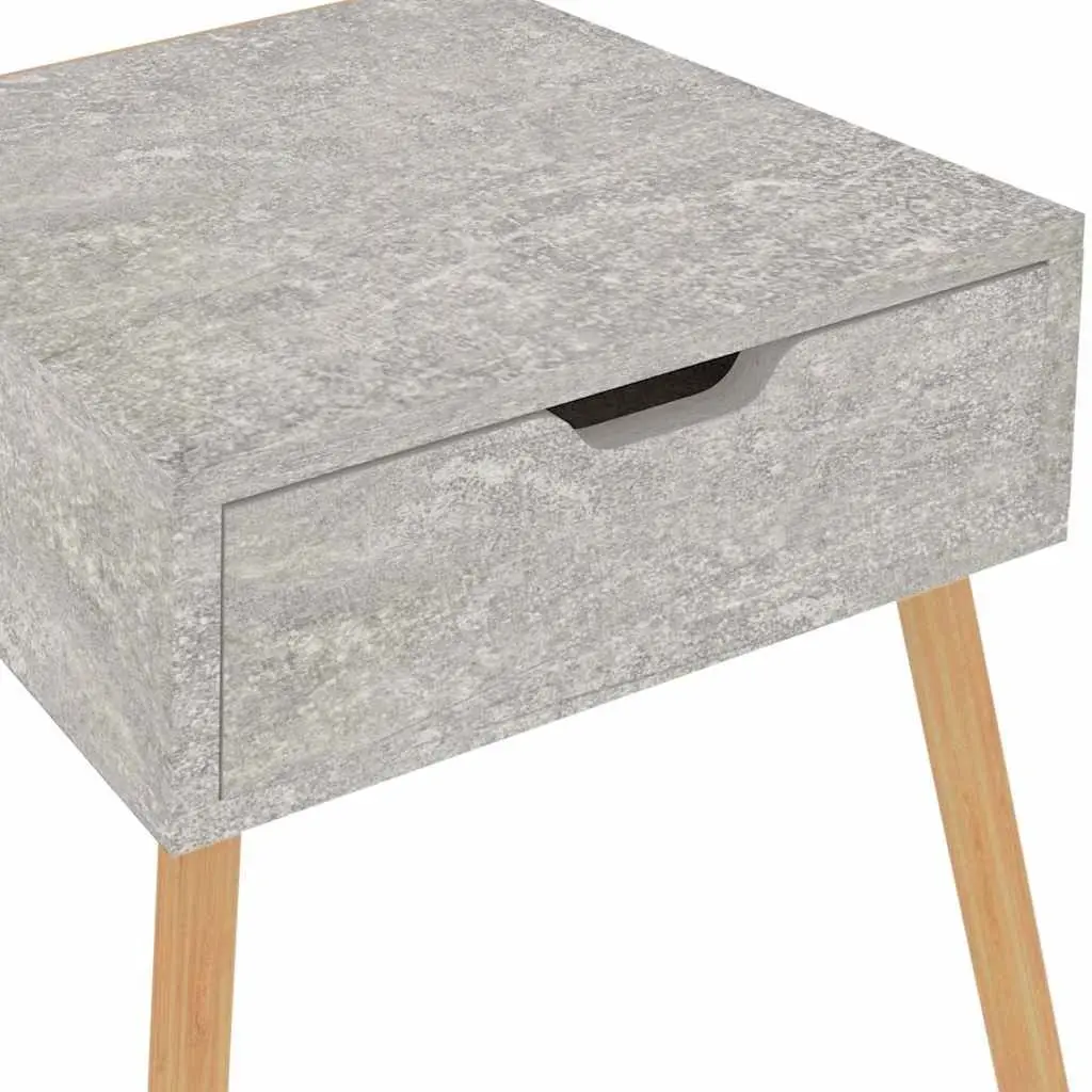 Bedside Cabinets 2 pcs Grey 40x40x56 cm Engineered Wood Side Table Nightstand