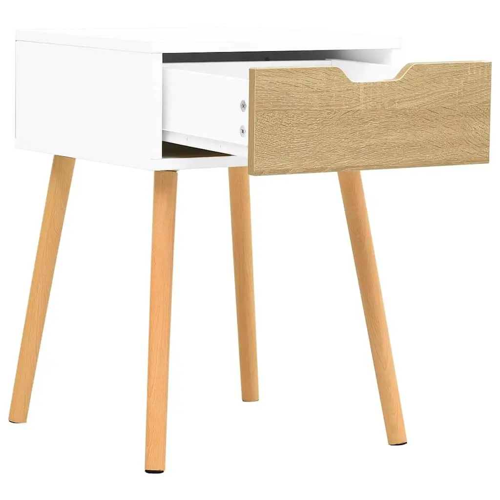 Bedside Cabinet Engineered Wood White Sonoma Oak 56 cm Height