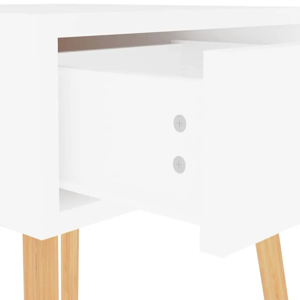 Bedside Cabinets White High Gloss Storage Table Drawer 2 Pieces