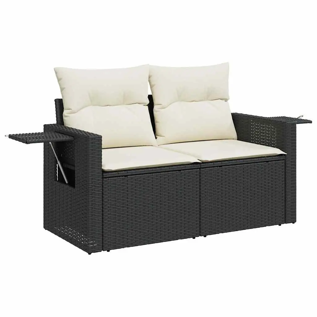 Garden Sofa Set Modular Black PE Rattan 11 Piece Outdoor Furniture
