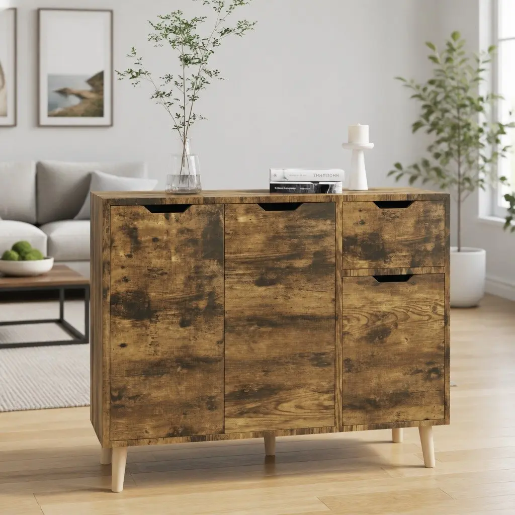Brown Sideboard Storage Cabinet