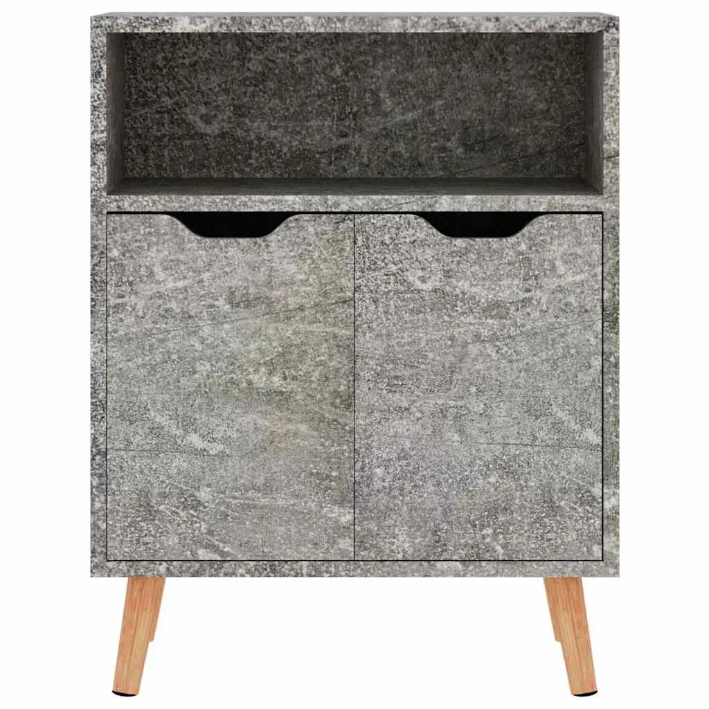 Sideboard Storage Cabinet Grey Engineered Wood Living Room Cupboard Buffet