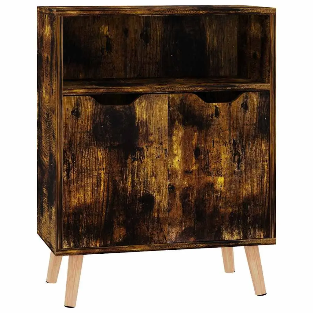 Sideboard Storage Cabinet Brown Engineered Wood Living Room Furniture 60W x 30D x 72H cm