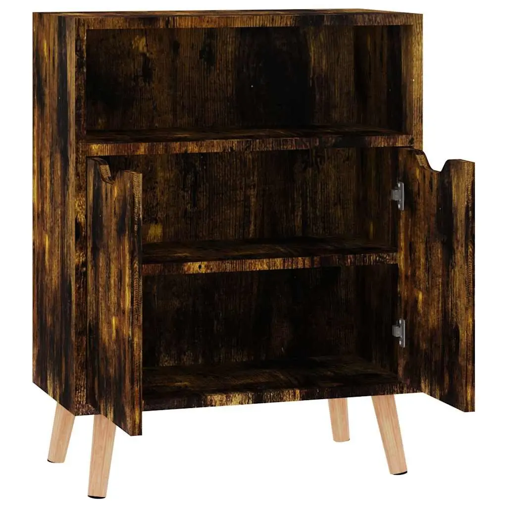 Sideboard Storage Cabinet Brown Engineered Wood Living Room Furniture 60W x 30D x 72H cm