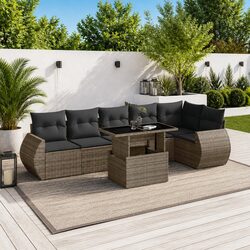 Your Perfect Outdoor Sofa Set: 7 Piece Grey Rattan