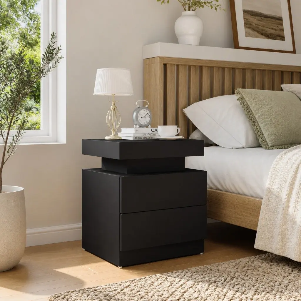 Black Bedside Table