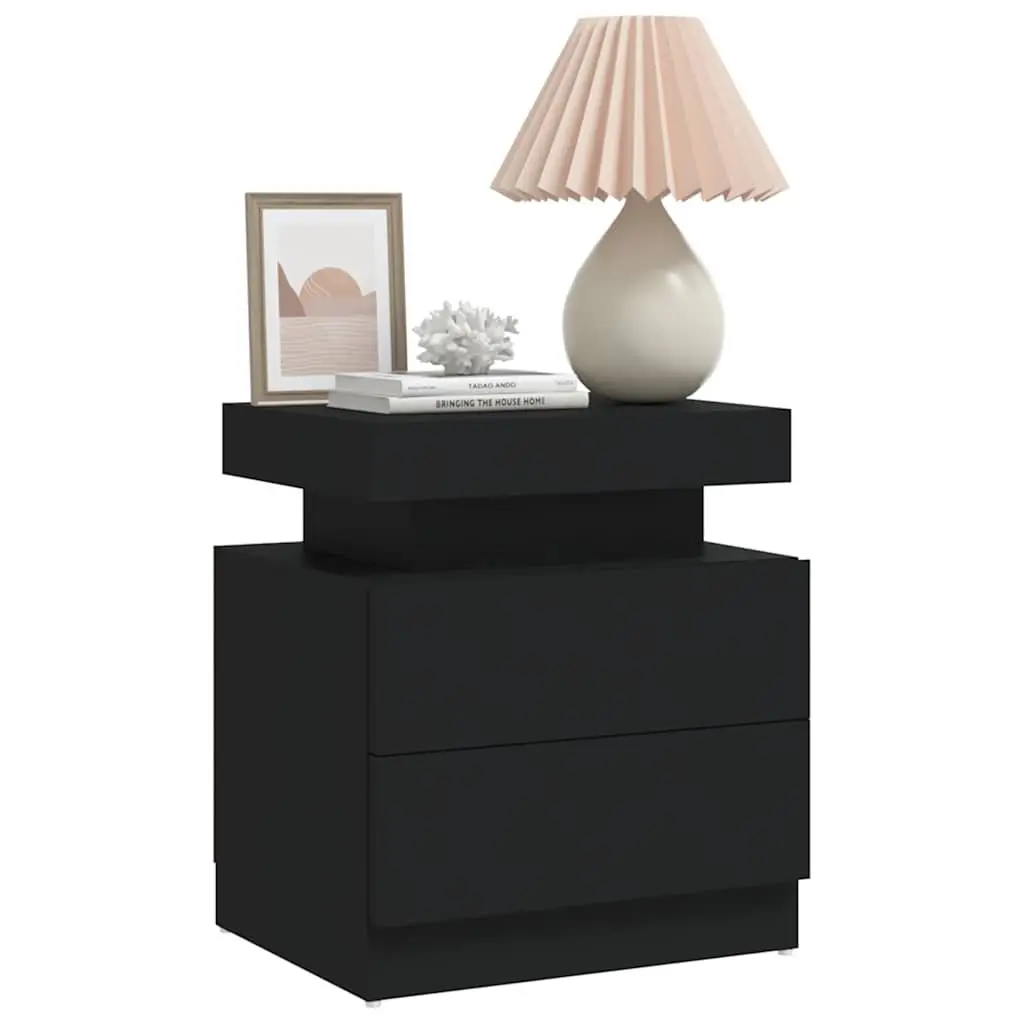 Black Bedside Table