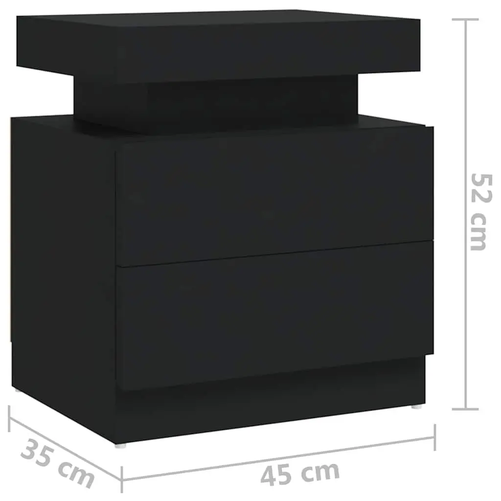 Black Bedside Table