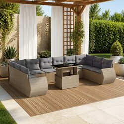 Your Ideal 11 Piece Beige Garden Sofa Set