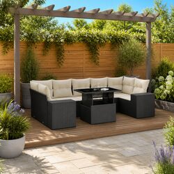 Enjoy Outdoor Comfort with 8 Piece Garden Sofa Set