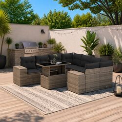 Make Your Outdoor Space Welcoming with 9 Piece Sofa Set