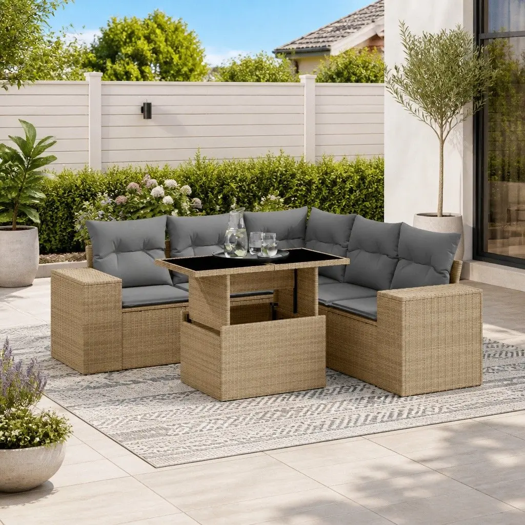 6 Piece Outdoor Sofa Set