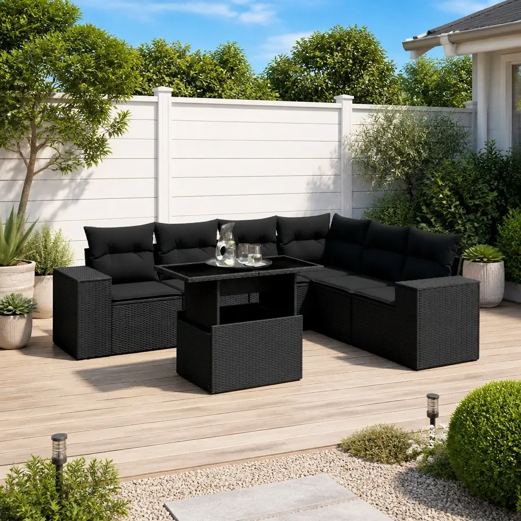 7 Piece Garden Sofa Set for Outdoor Living