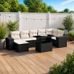 Your Perfect 8 Piece Black Outdoor Sofa Set Awaits