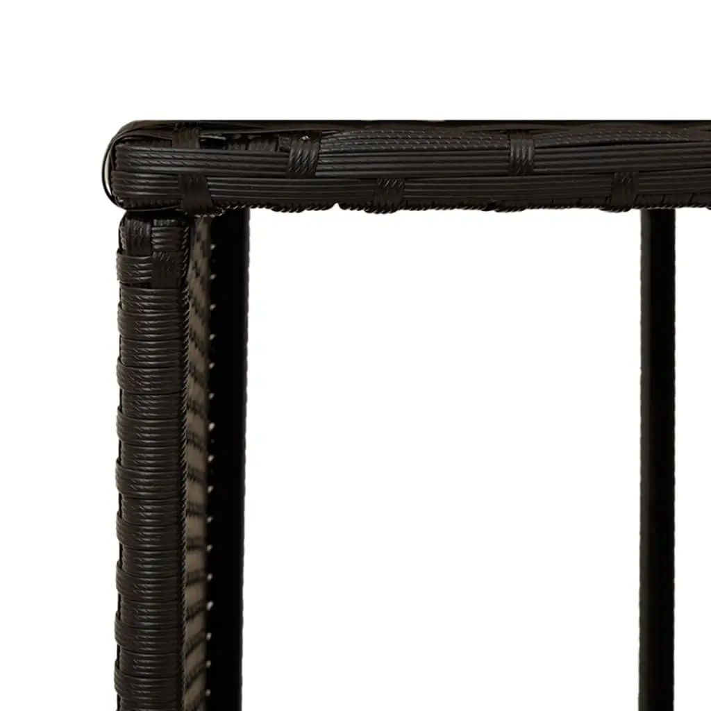 Hot Tub Surround with Storage Bench Outdoor Spa Furniture Black Rattan Garden