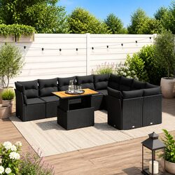 Your Perfect 10 Piece Outdoor Sofa Set in Black
