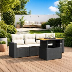 Your Ideal 5 Piece Black Rattan Sofa Set for Entertaining