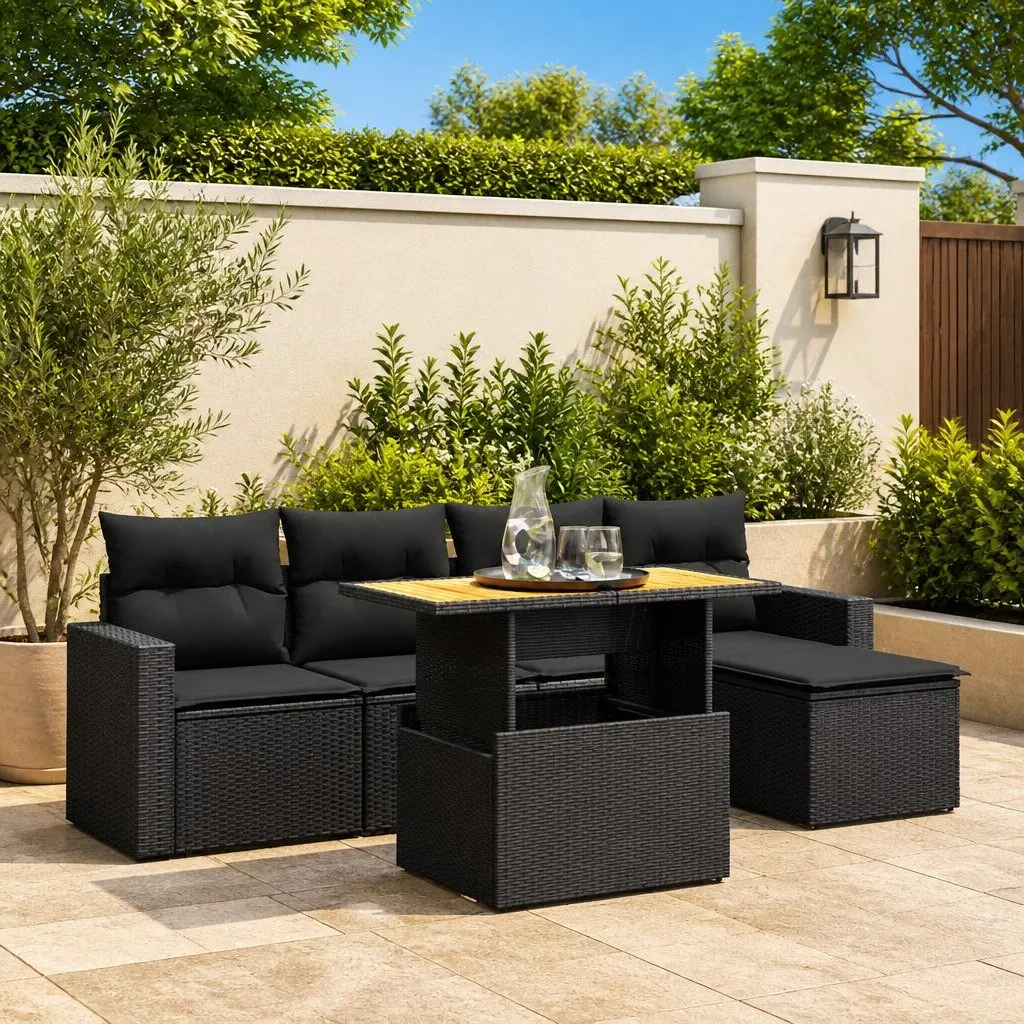 6 Piece Garden Sofa Set