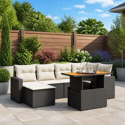 Friendly 7 Piece Garden Sofa Set for Relaxing Outdoors