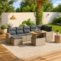 Friendly 8 Piece Grey Garden Sofa Set for You