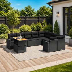 Enjoy Your Outdoors with This 10-Piece Garden Sofa Set