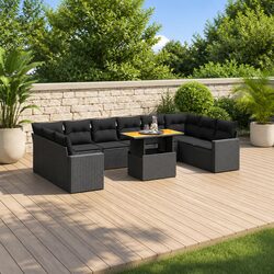 Friendly 11 Piece Outdoor Sofa Set with Cushions