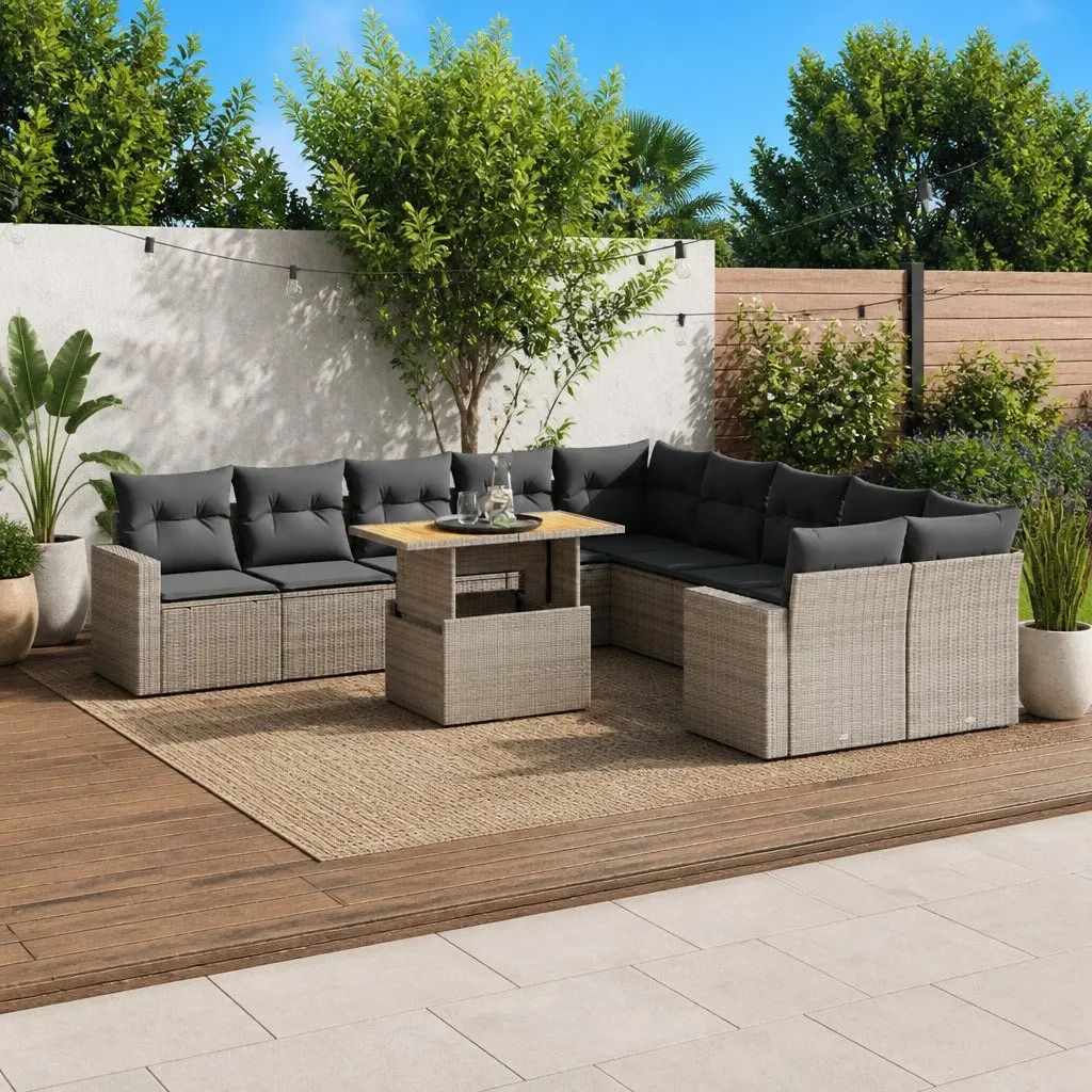 Outdoor 11-Piece Sofa Set in Grey