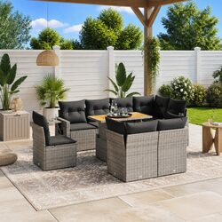Your 9 Piece Grey Garden Sofa Set Awaits