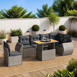 Your Perfect 7 Piece Grey Garden Sofa Set Awaits