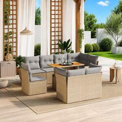 Your New 9 Piece Garden Sofa Set Awaits in Beige