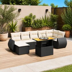 Your Perfect 8-Piece Outdoor Sofa Set – Black and Comfortable