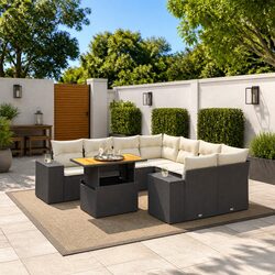 Friendly 9-Piece Modular Garden Sofa Set