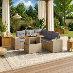 Friendly 6 Piece Garden Sofa Set for Your Outdoors