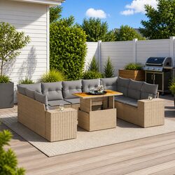 Enjoy Your Outdoors with This 10-Piece Garden Sofa Set