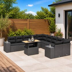 Friendly 11-Piece Garden Sofa Set with Modular Design