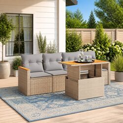 Enjoy Your Outdoors with 5 Piece Garden Sofa Set