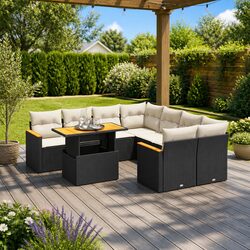 Create Comfort with a 9-Piece Outdoor Sofa Set