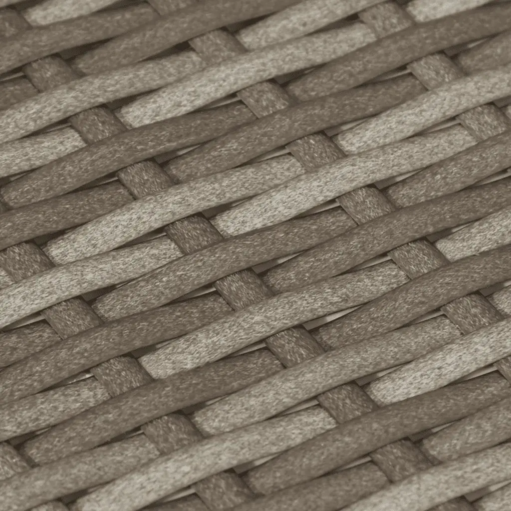 5 Piece Garden Sofa Set Grey PE Rattan Adjustable Table Outdoor Furniture