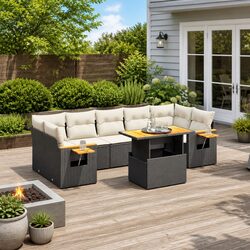Your New 8 Piece Black Rattan Garden Sofa Set Awaits
