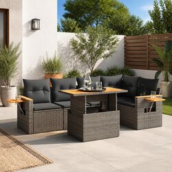 Your New 6 Piece Grey Garden Sofa Set Awaits