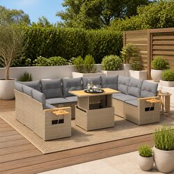 Your Comfortable 10-Piece Garden Sofa Set for the Outdoors