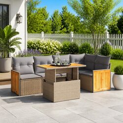 Friendly 6-Piece Modular Garden Sofa Set for You
