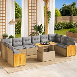 Create Your Outdoor Retreat with 11-Piece Sofa Set