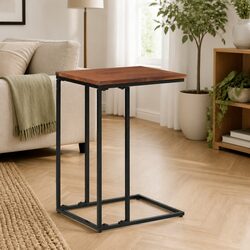 Side Table End Table Accent Living Room Furniture Brown Wooden Couch 35x45x65cm