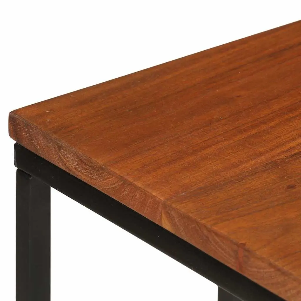 Side Table Wooden Accent Brown 35x45x65cm