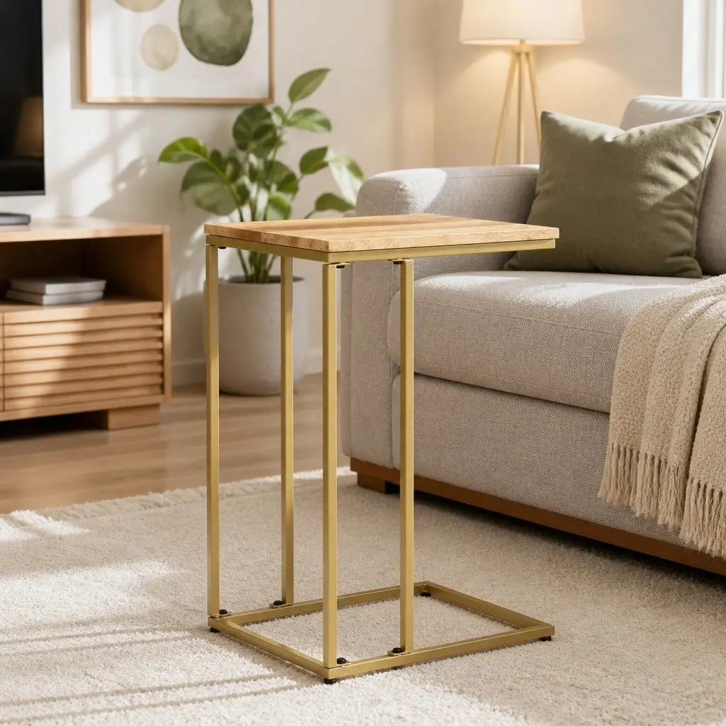 Side Table Solid Mango Wood Brown 35x45x65cm Living Room Accent Furniture End Table