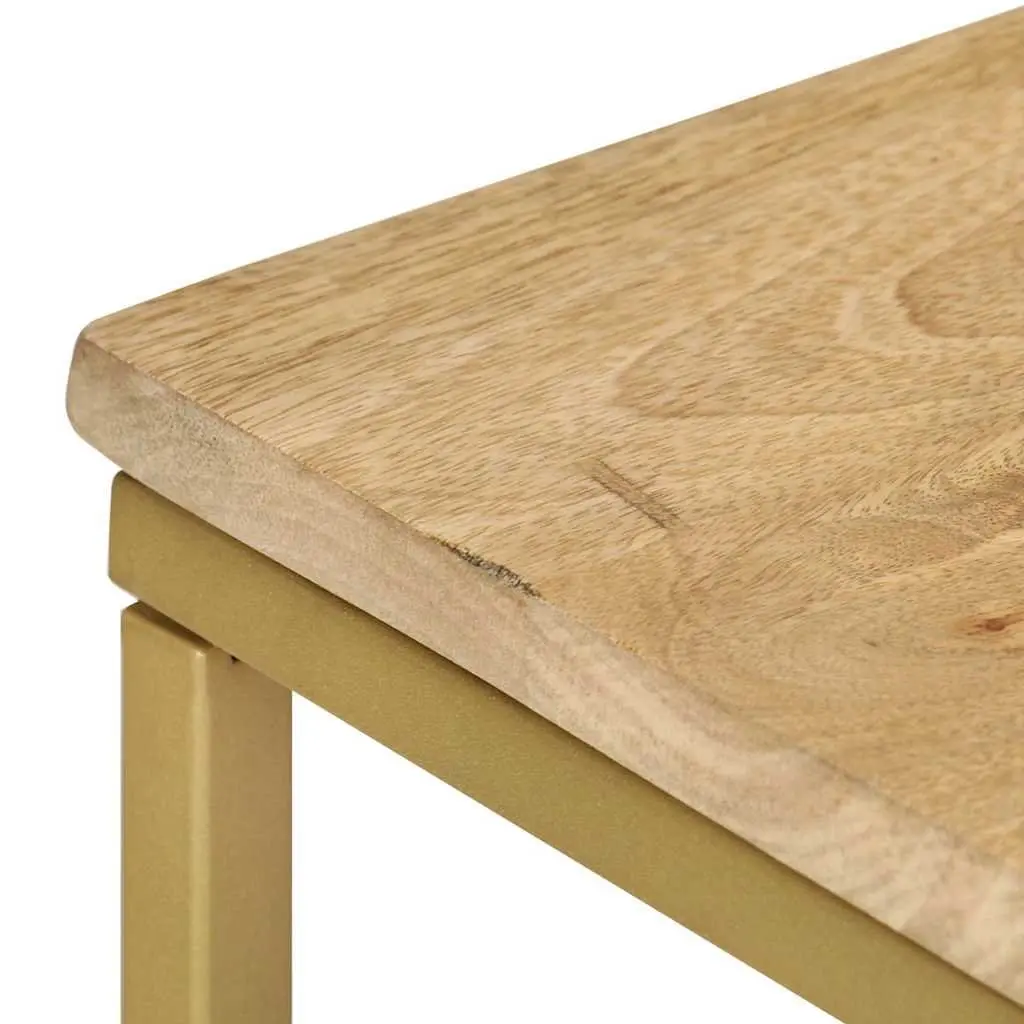 Side Table Solid Mango Wood Brown 35x45x65cm Living Room Accent Furniture End Table