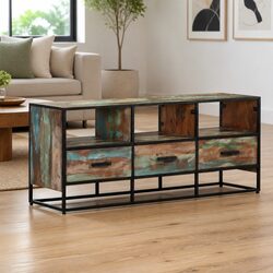 Friendly Brown TV Cabinet 110x30x45 cm with Storage Options