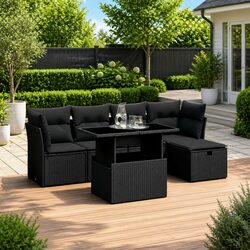 Your Perfect 6 Piece Outdoor Sofa Set in Black